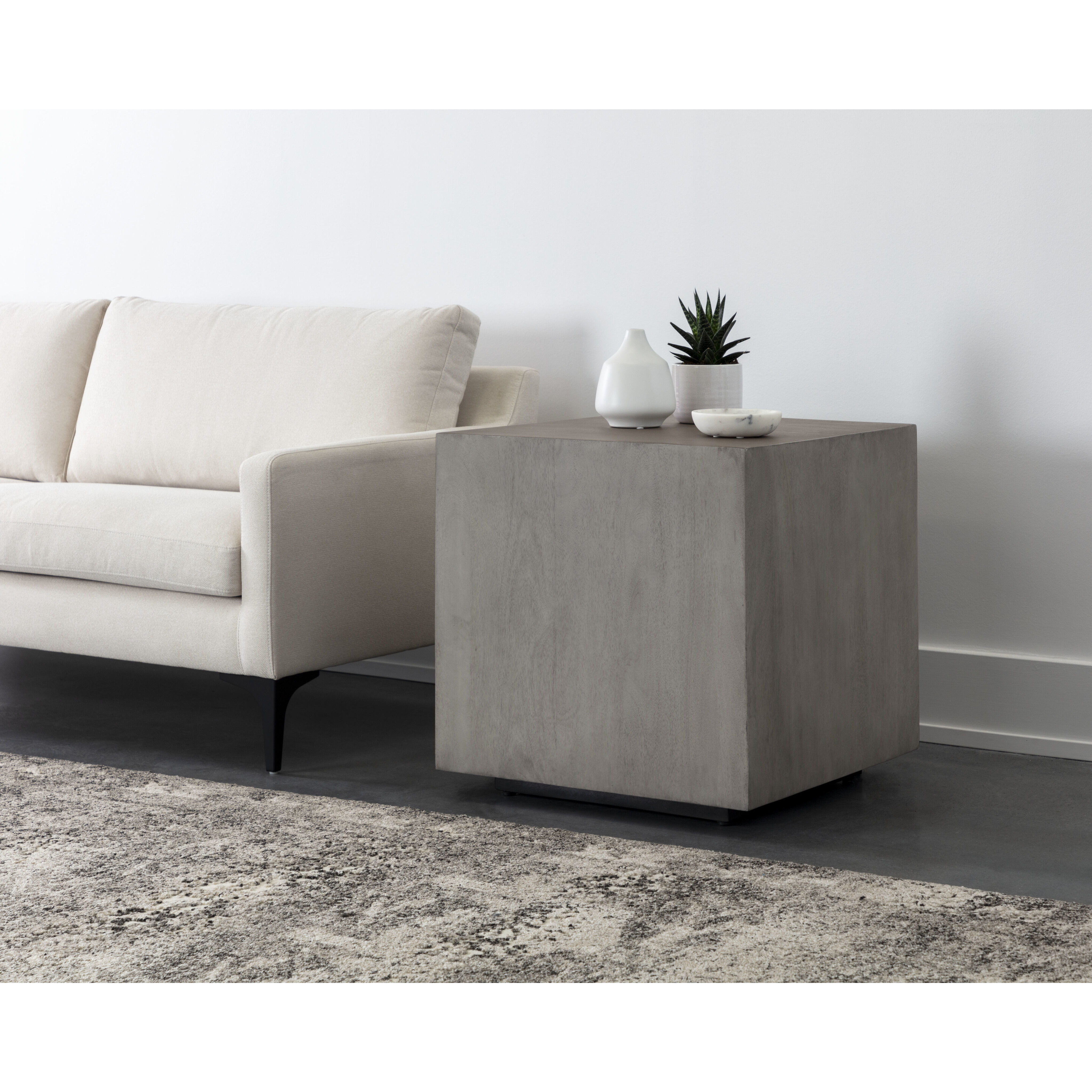 Frezco 24 X 24 inch Grey Side Table